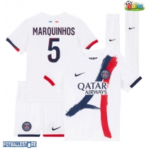 Paris Saint-Germain Marquinhos #5 Bortedraktsett Barn 2025-26 Kortermet (+ Korte bukser)